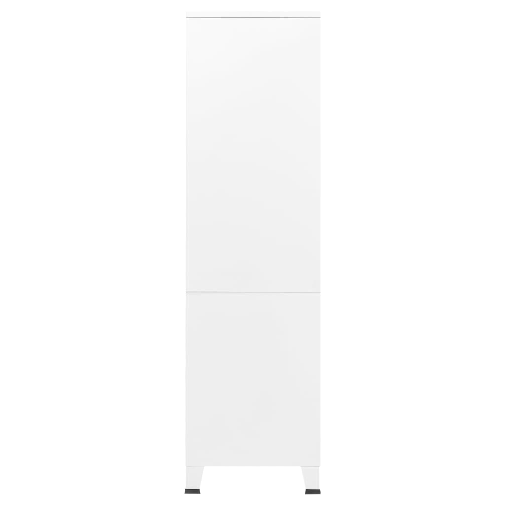 vidaXL Szafa industrialna, biała, 90x50x180 cm, metalowa