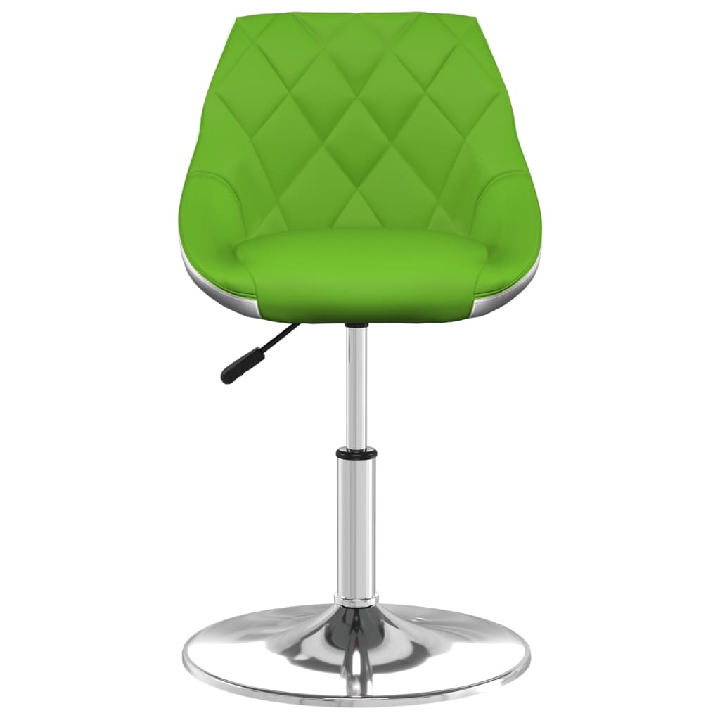 vidaXL Krzesło stołowe, zielono-białe, obite sztuczną skórą
