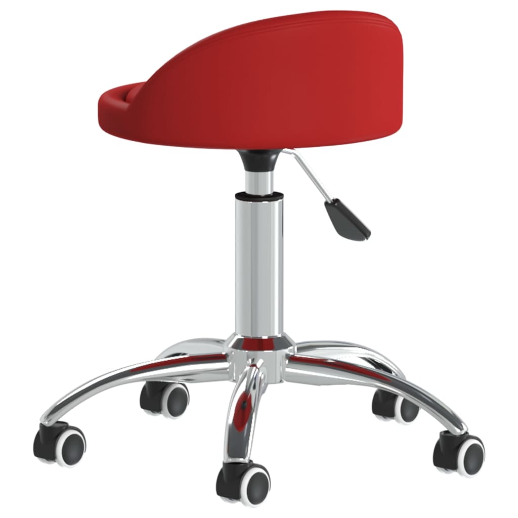 vidaXL Obrotowe krzesła stołowe, 6 szt, winna czerwień, sztuczna skóra