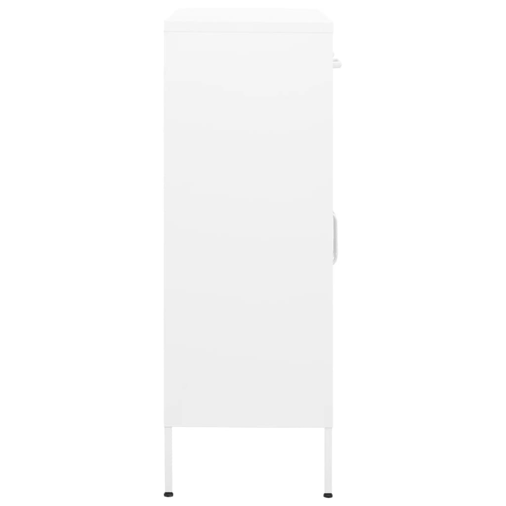 vidaXL Szafka, biała, 80x35x101,5 cm, stalowa