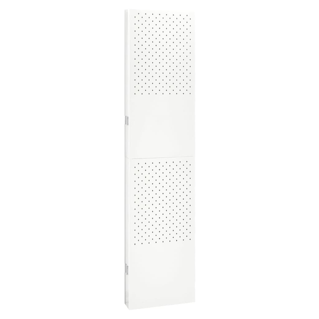 vidaXL Parawan 5-panelowy, biały, 200 x 180 cm, stalowy