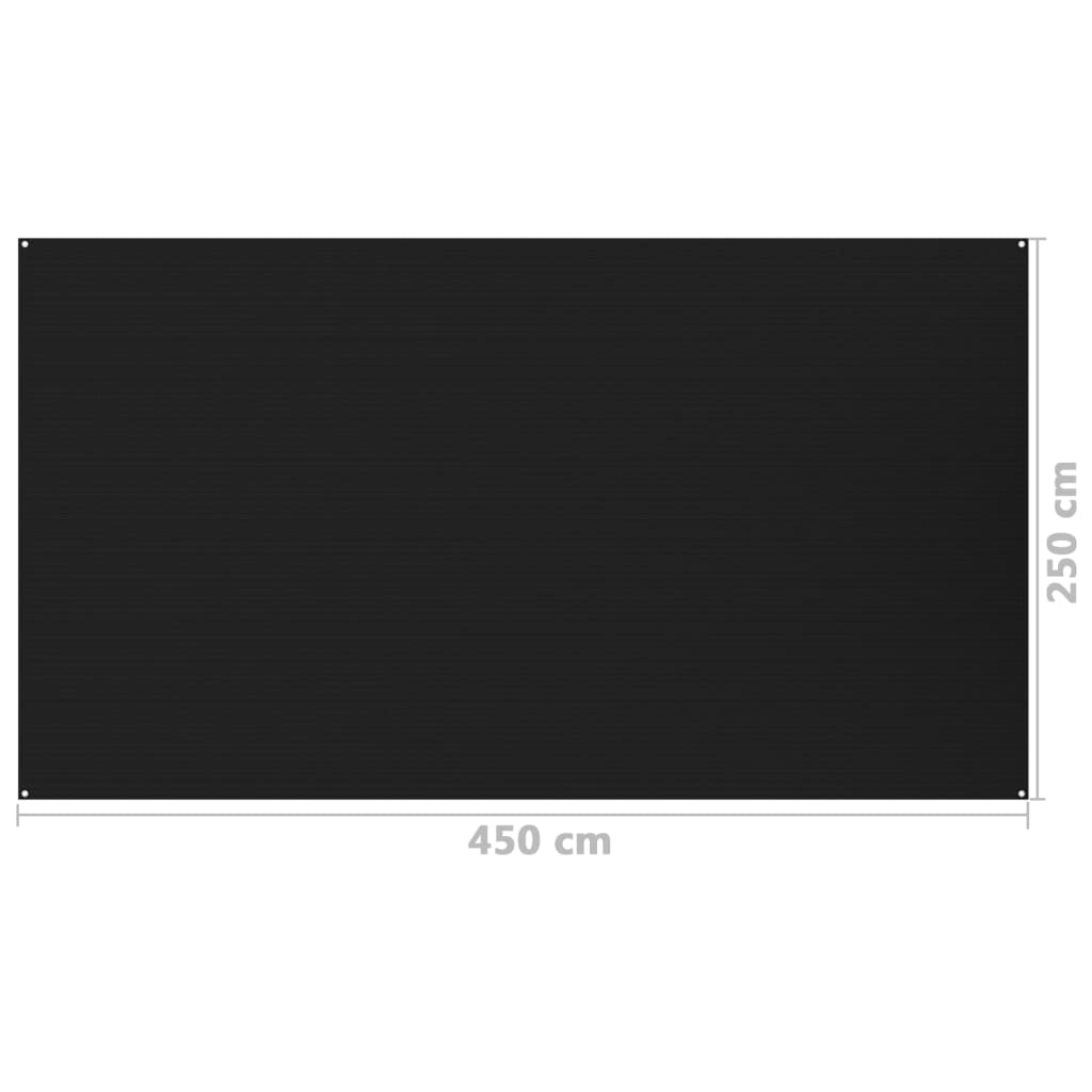 vidaXL Wykładzina do namiotu, 250 x 450 cm, czarna