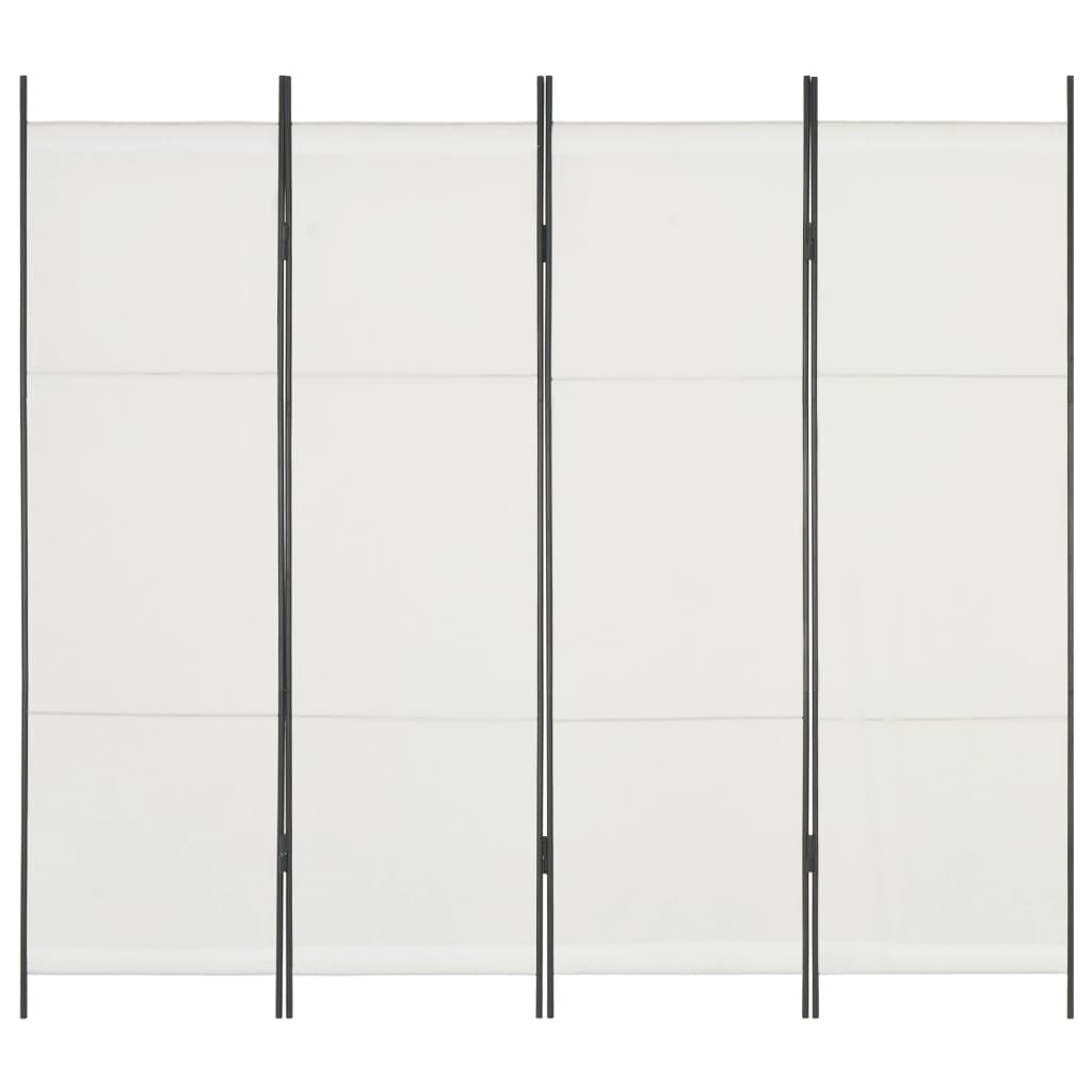 vidaXL Parawan 4-panelowy, biały, 200 x 180 cm