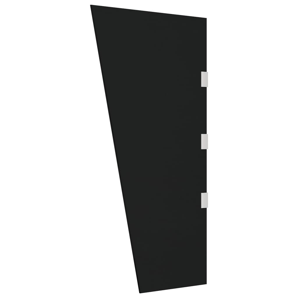 vidaXL 2 ścianki do zadaszenia nad drzwi, czarne, hartowane szkło