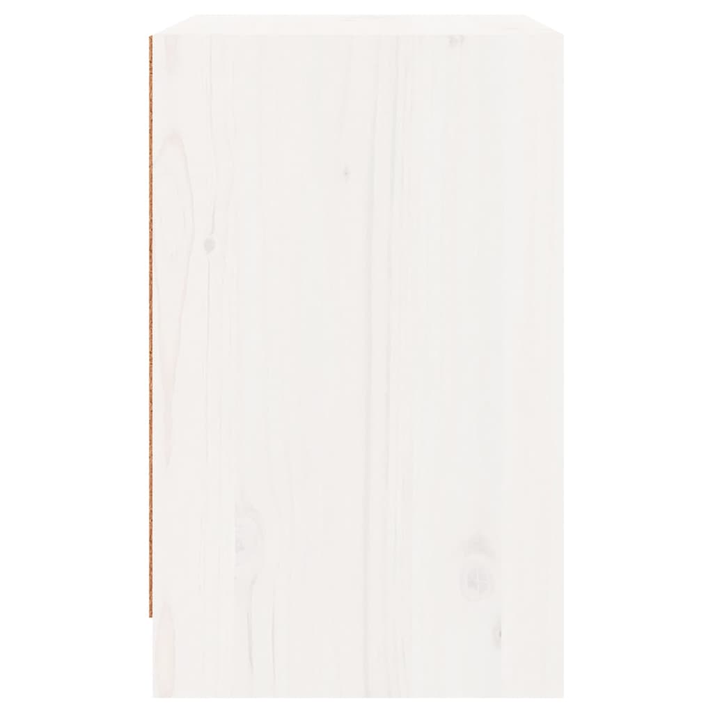 vidaXL Szafka nocna, biała, 40x31x50 cm, lite drewno sosnowe