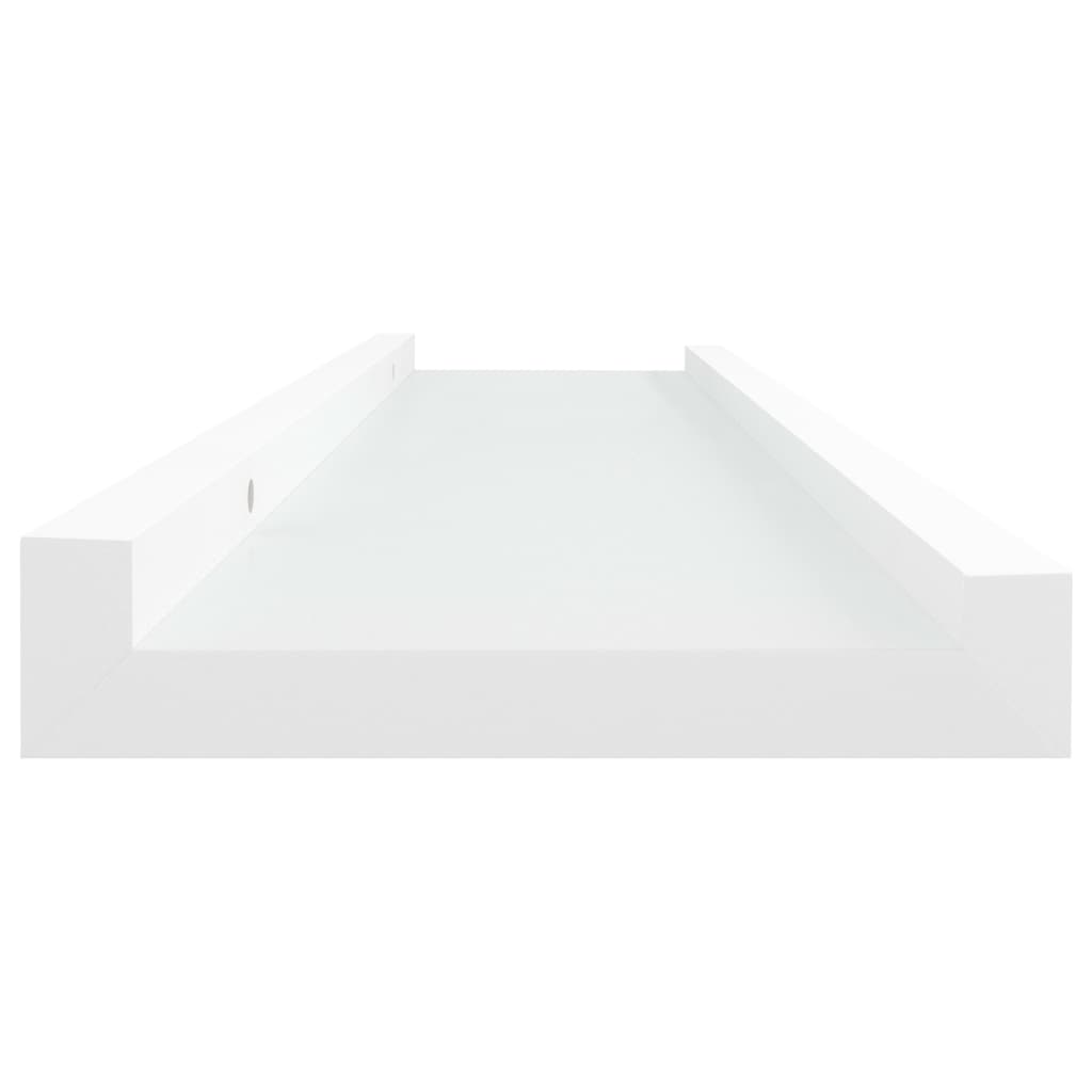vidaXL Półki ścienne na zdjęcia, 2 szt., białe, 40x9x3 cm, MDF