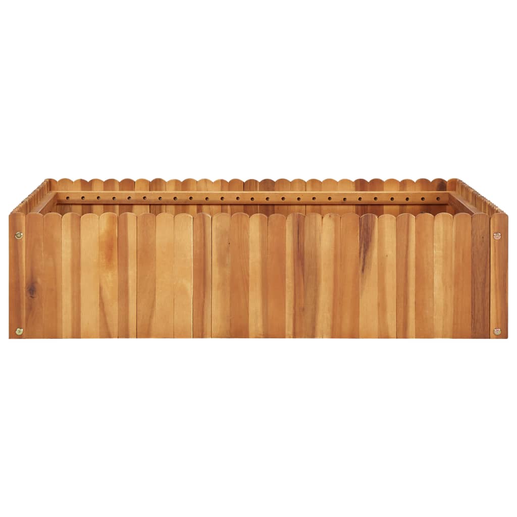vidaXL Podwyższona donica ogrodowa 100x100x25 cm, lite drewno akacjowe