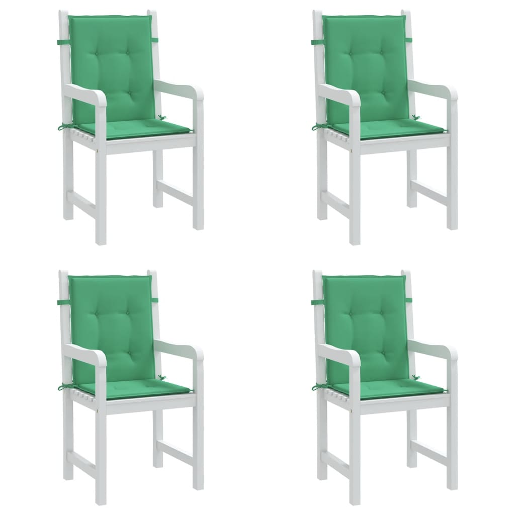 vidaXL Poduszki na krzesła ogrodowe, 4 szt., zielone, 100x50x3 cm