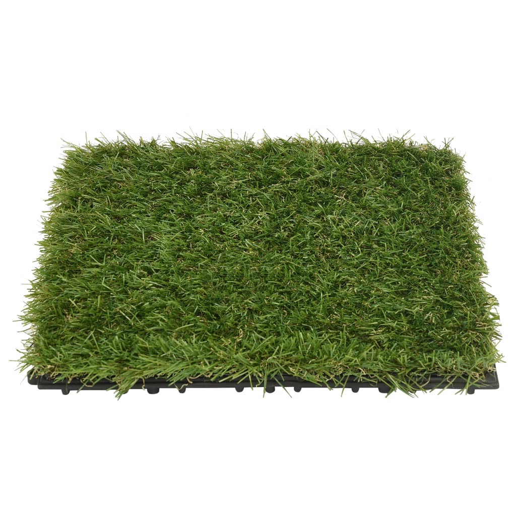vidaXL Sztuczna trawa w płytkach, 11 szt., zielona, 30x30 cm