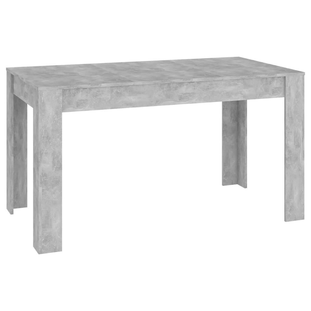 vidaXL Stół jadalniany, szarość betonu, 140x74,5x76 cm