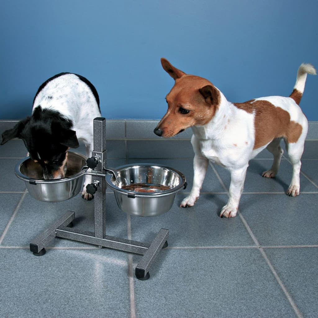 TRIXIE Miski dla psa na stojaku z regulacją 5,6 l 24 cm