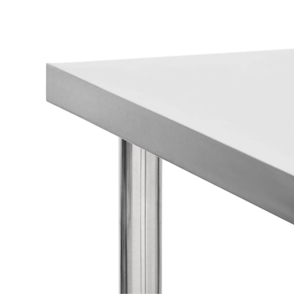 vidaXL Kuchenny stół roboczy na kółkach, 80x60x85 cm, stal nierdzewna