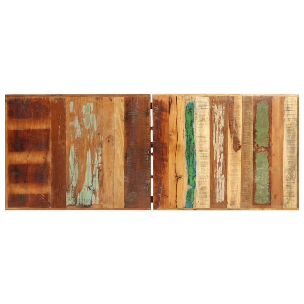 vidaXL 9-cz. zestaw mebli barowych, drewno z odzysku, skóra i płótno