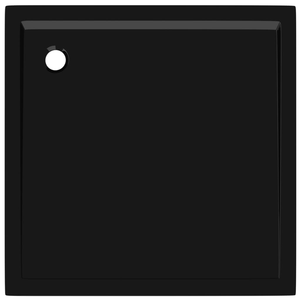 vidaXL Kwadratowy brodzik prysznicowy, ABS, czarny, 80x80 cm
