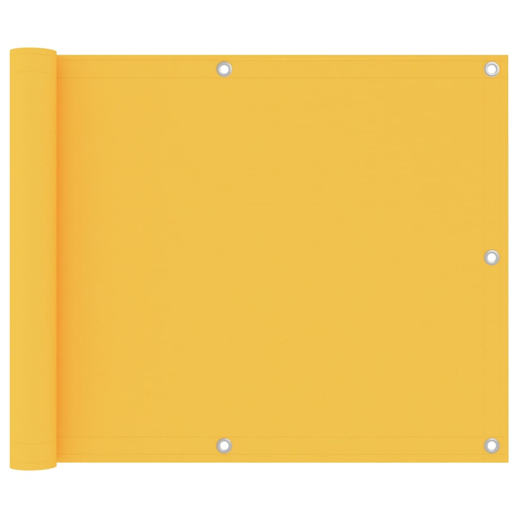 vidaXL Parawan balkonowy, żółty, 75x300 cm, tkanina Oxford