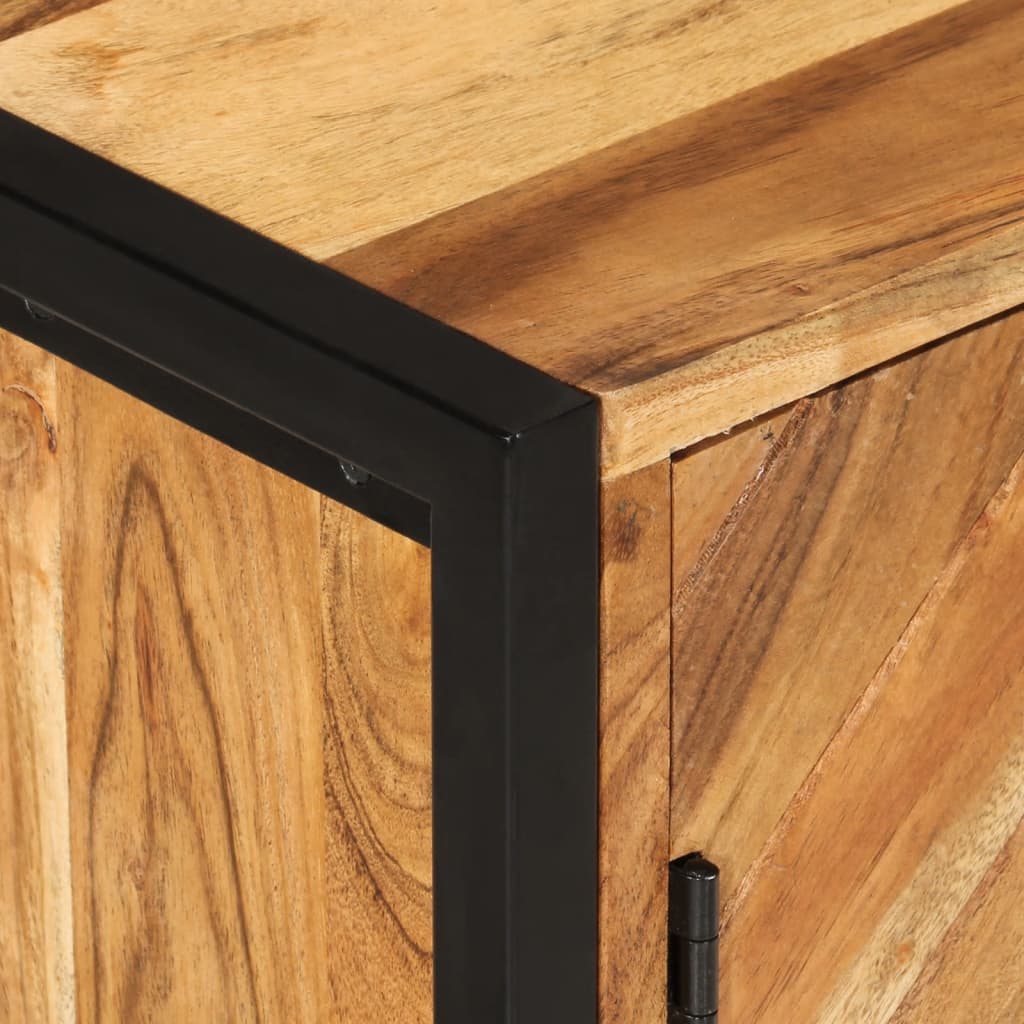 vidaXL Szafka do łazienki, 55x35x60 cm, lite drewno akacjowe i żelazo