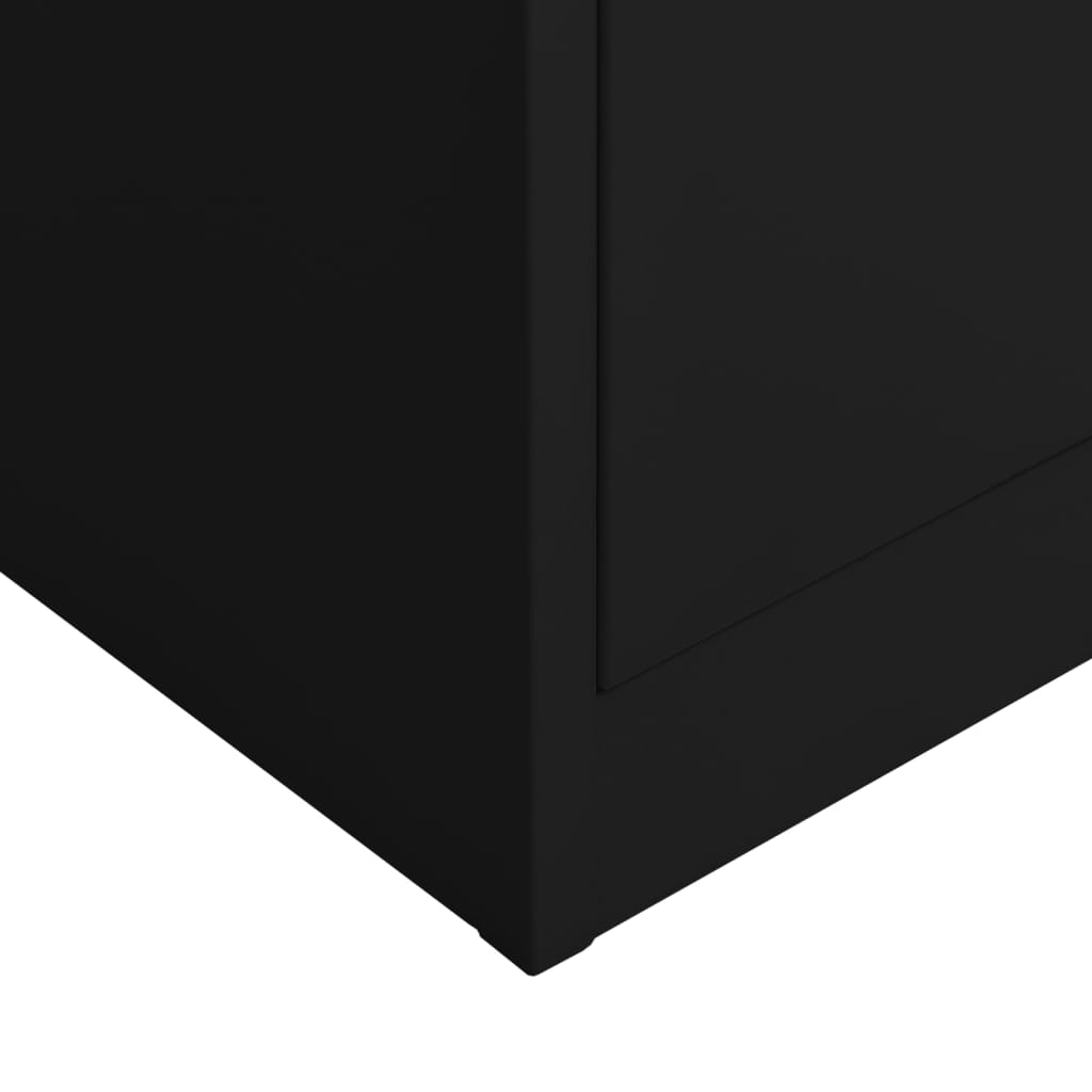 vidaXL Szafa zamykana na klucz, czarna, 90x40x180 cm, stalowa
