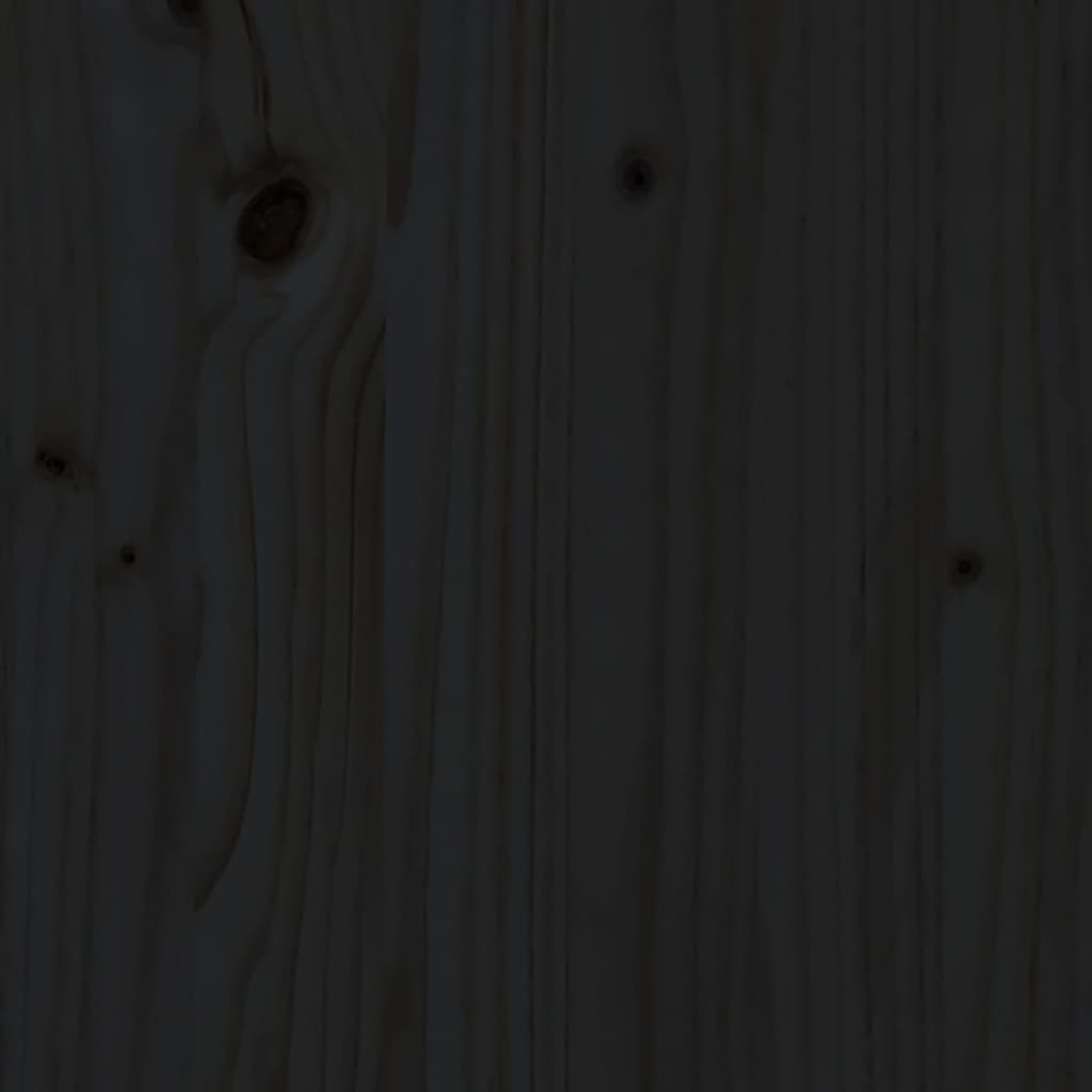 vidaXL Stolik kawowy, czarny, Ø 35x35 cm, lite drewno sosnowe