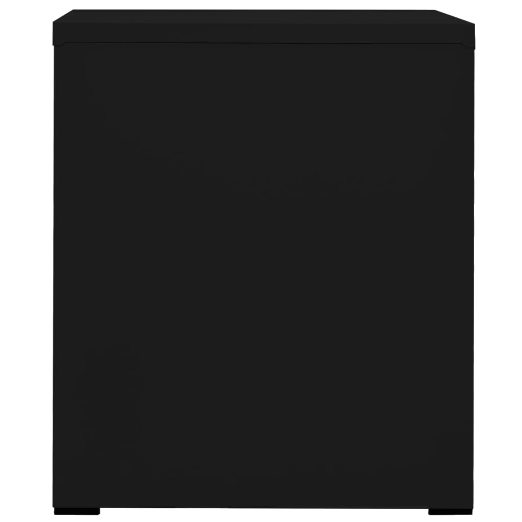 vidaXL Szafka kartotekowa, czarna, 46x62x72,5 cm, stalowa