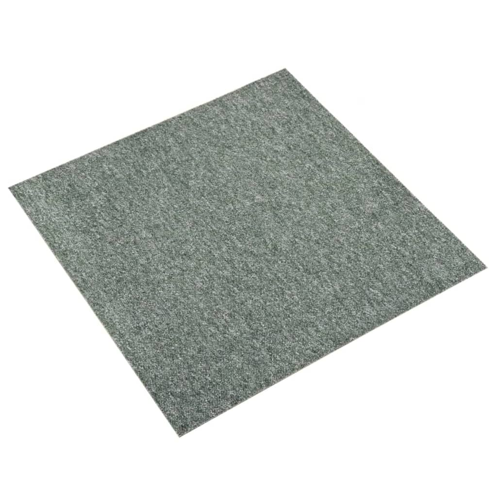 vidaXL Podłogowe płytki dywanowe, 20 szt., 5 m², 50x50 cm, zielone