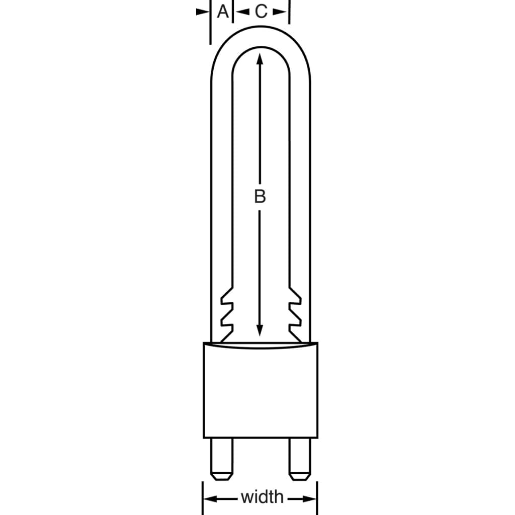 Master Lock Kłódka z regulowaną szeklą, lity mosiądz, 50 mm, 1950EURD