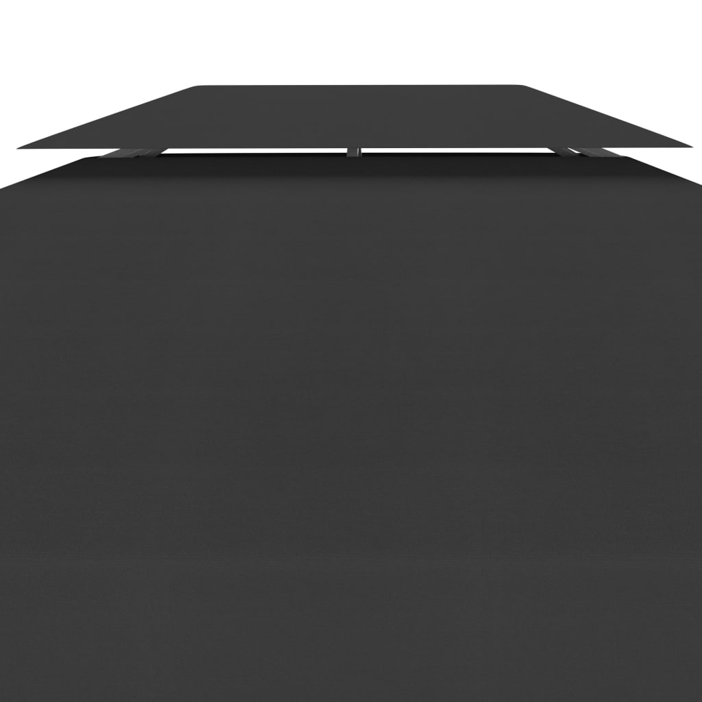 vidaXL 2-poziomowe zadaszenie altany, 310 g/m² 4x3 m, czarne