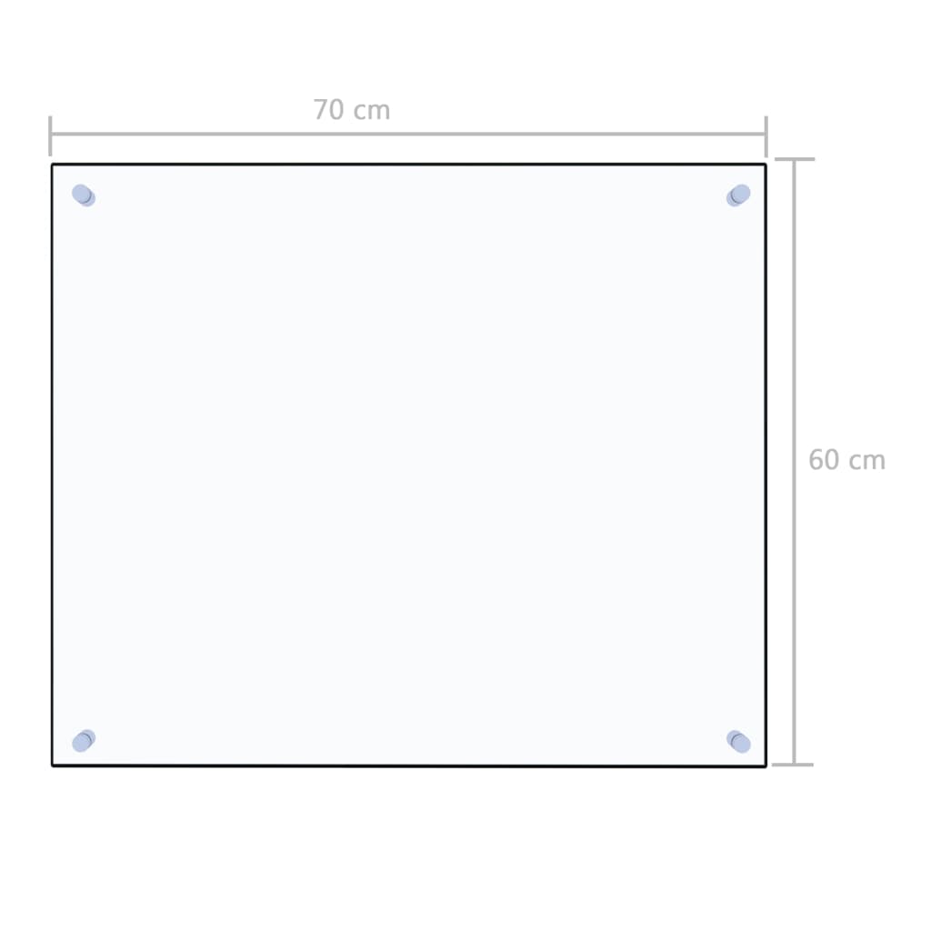 vidaXL Panel ochronny do kuchni, przezroczysty, 70x60 cm, szkło