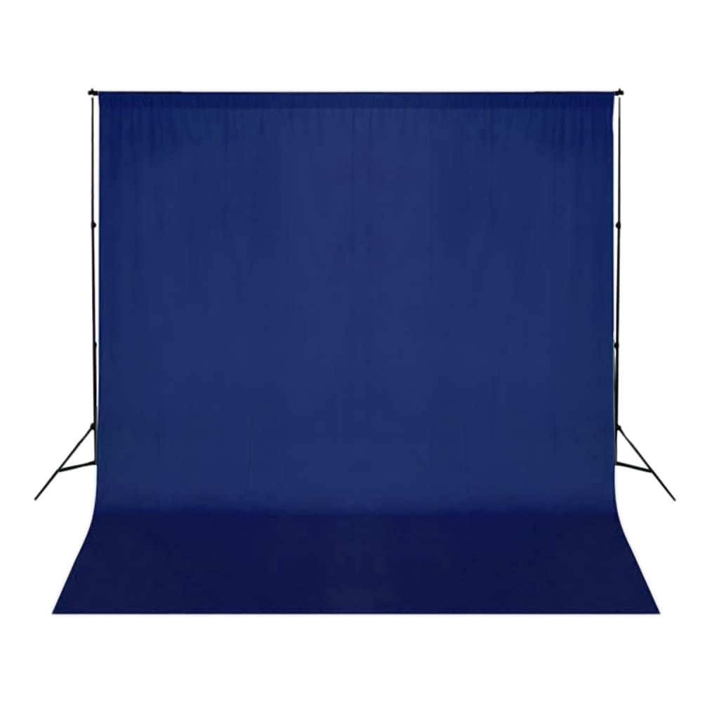 vidaXL Bawełniane tło fotograficzne, niebieskie 300x300 cm, chroma key