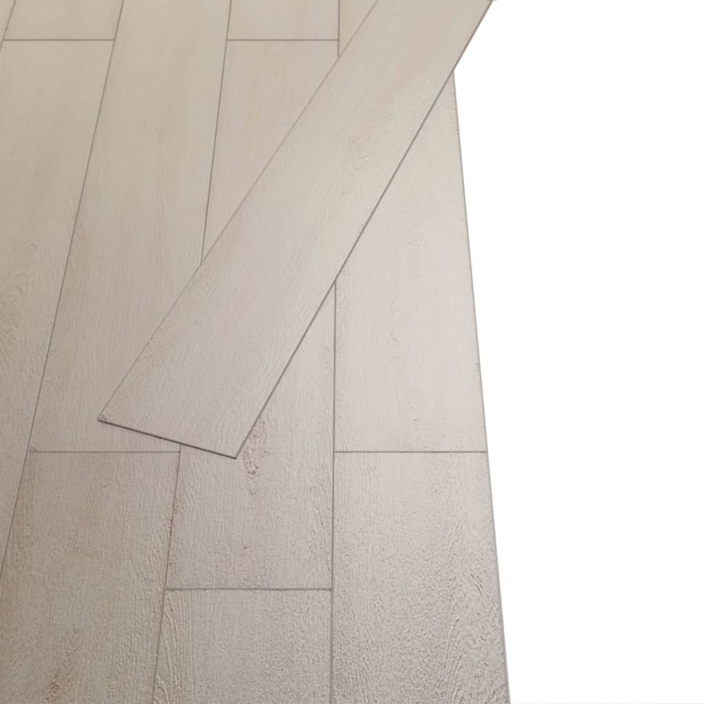 vidaXL Samoprzylepne panele podłogowe z PVC, 5,02 m², 2 mm, biały dąb