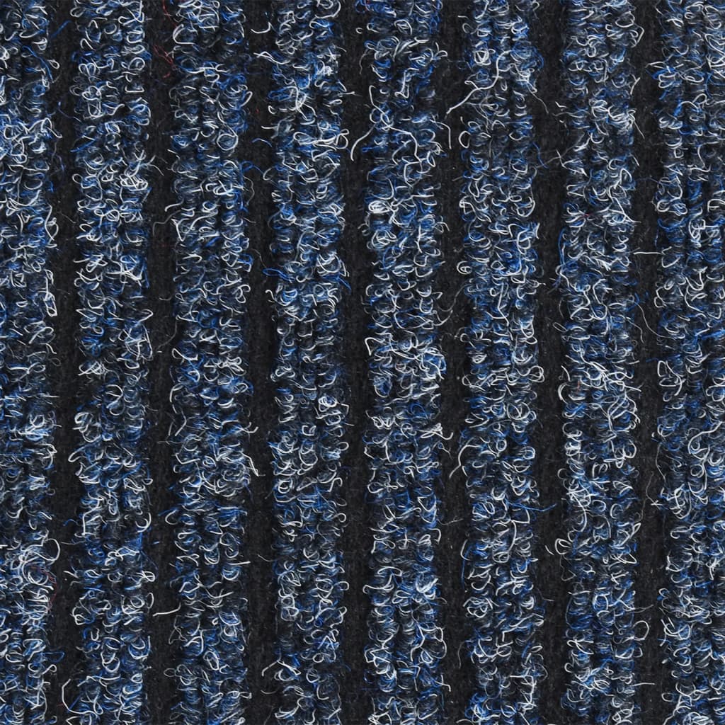 vidaXL Wycieraczka, prążkowana, niebieska, 40x60 cm