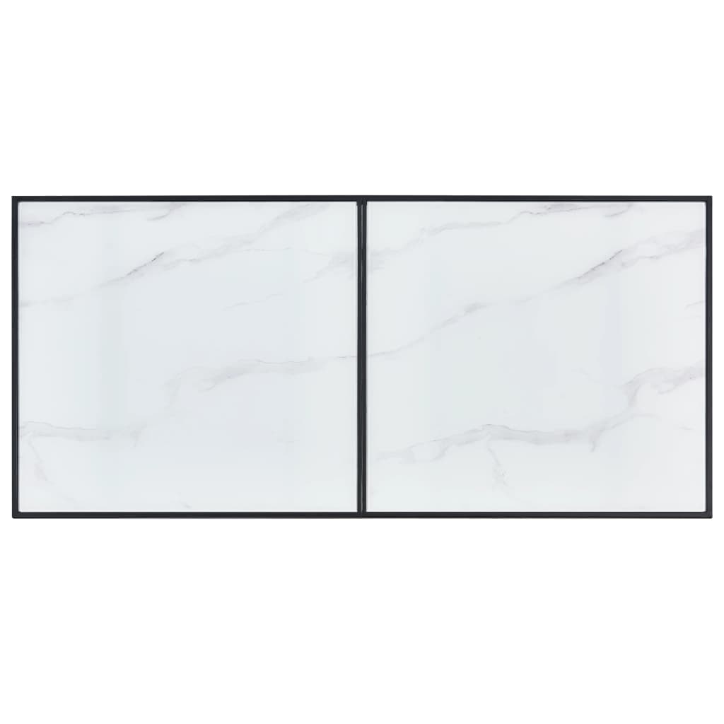 vidaXL Stół jadalniany, biały, 140x70x75 cm, hartowane szkło