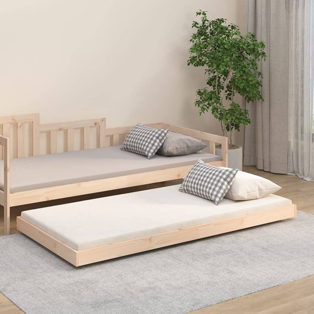 vidaXL Rama łóżka, 90x190 cm, lite drewno sosnowe