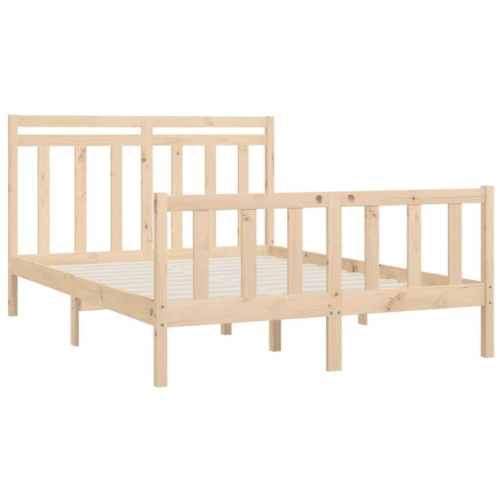 vidaXL Rama łóżka, lite drewno sosnowe, 160 x 200 cm