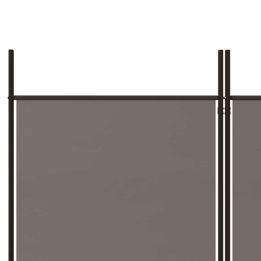 vidaXL Parawan 6-panelowy, antracytowy, 300x220 cm, tkanina