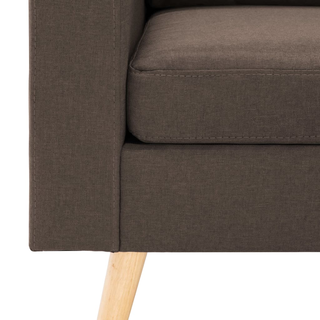 vidaXL 2-osobowa sofa, brązowa, tapicerowana tkaniną