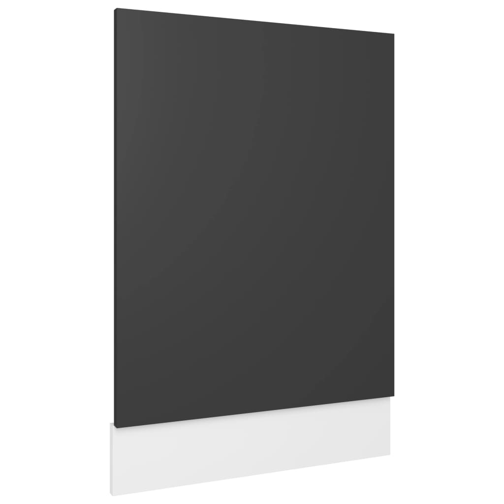 vidaXL Panel do zabudowy zmywarki, szary, 45x3x67 cm, płyta wiórowa