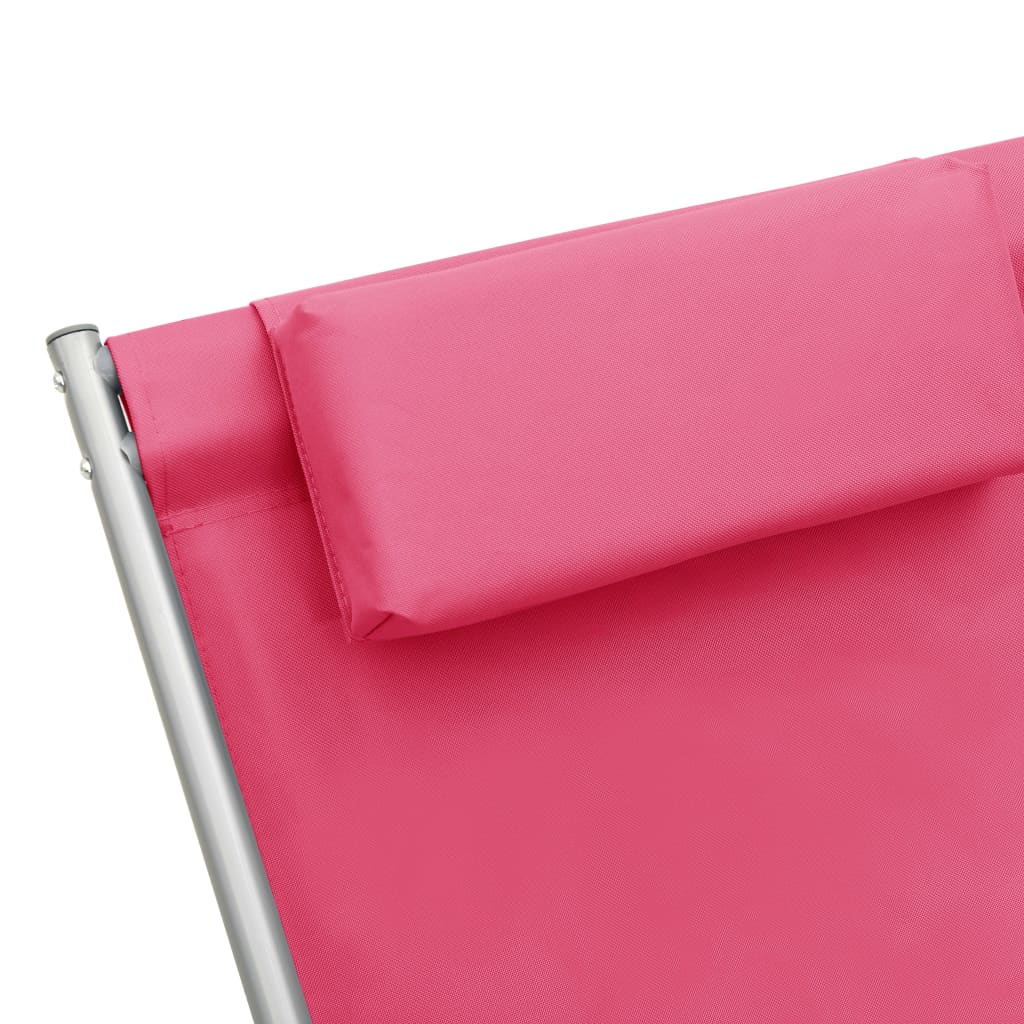 vidaXL Bujane krzesła, 2 szt., stal, różowe