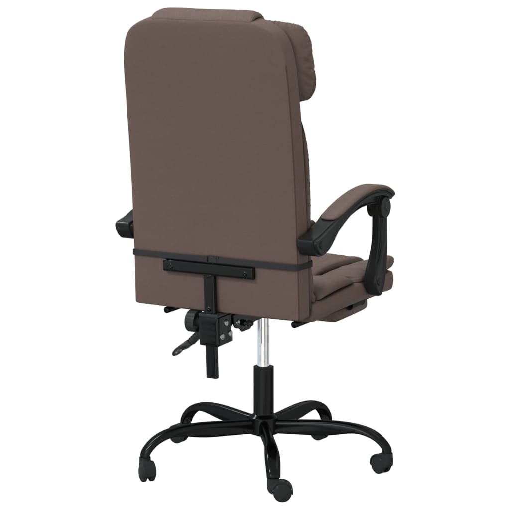 vidaXL Rozkładany fotel biurowy, brązowy, sztuczna skóra