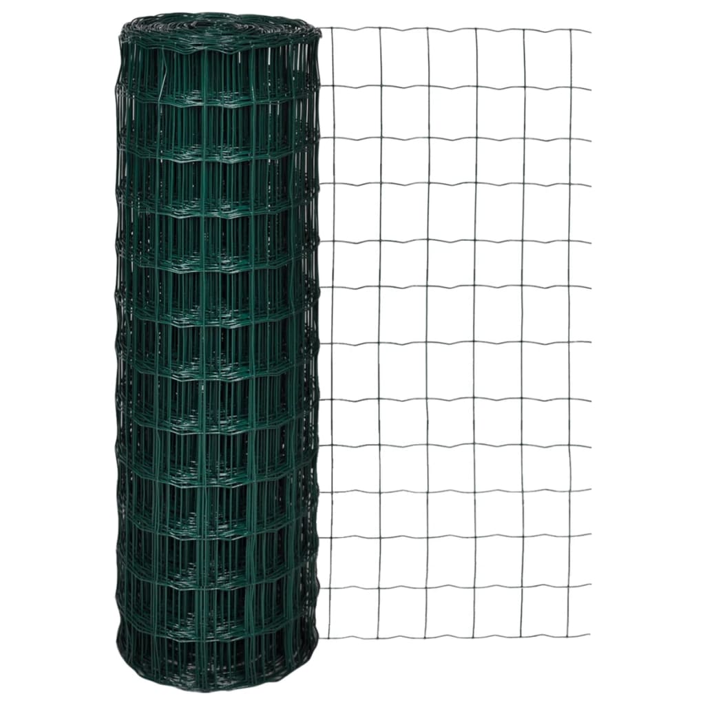 vidaXL Euro ogrodzenie, stalowe, 25 x 1,2 m, zielone
