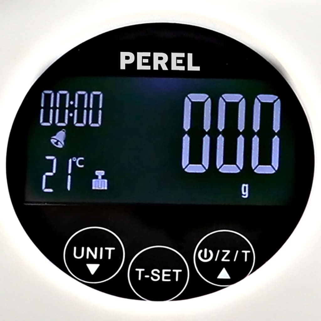 Perel Cyfrowa waga kuchenna, 5 kg, biała