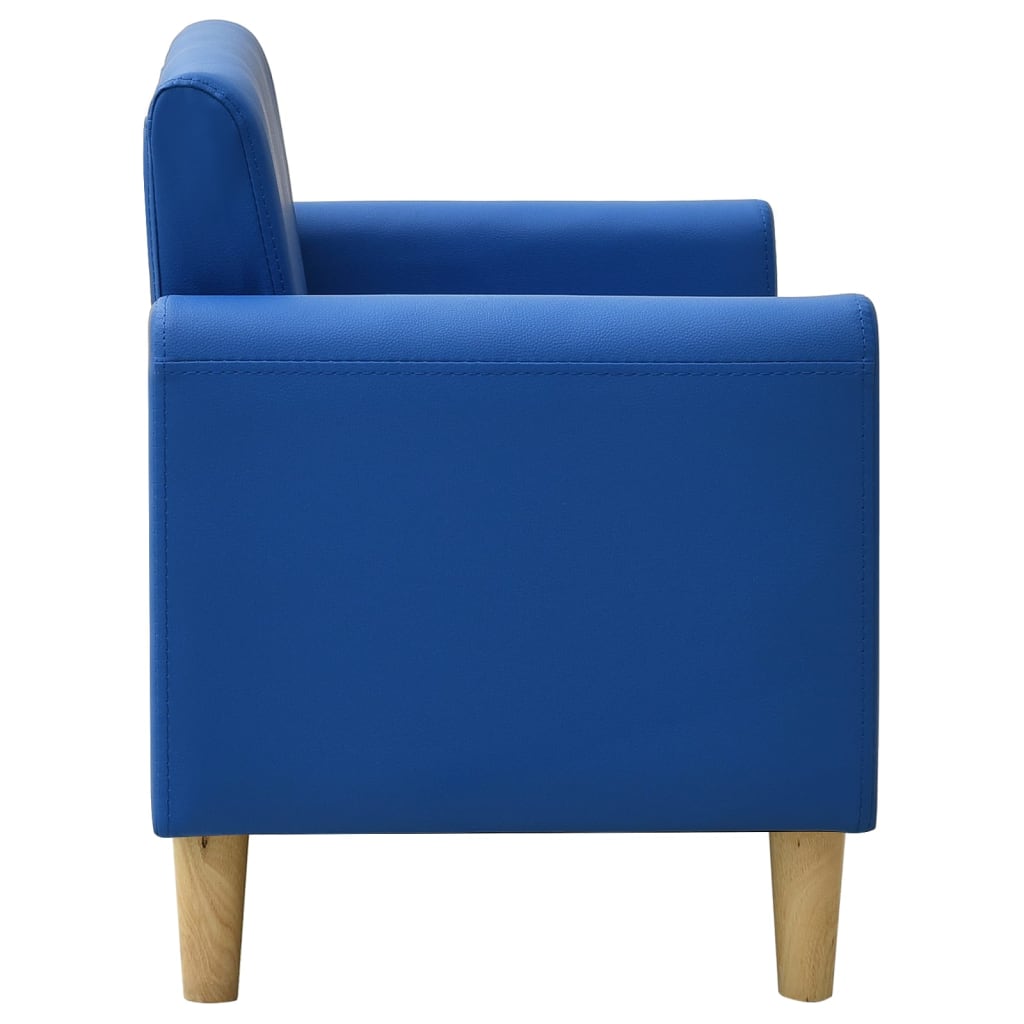vidaXL 2-osobowa sofa dziecięca, niebieska, sztuczna skóra