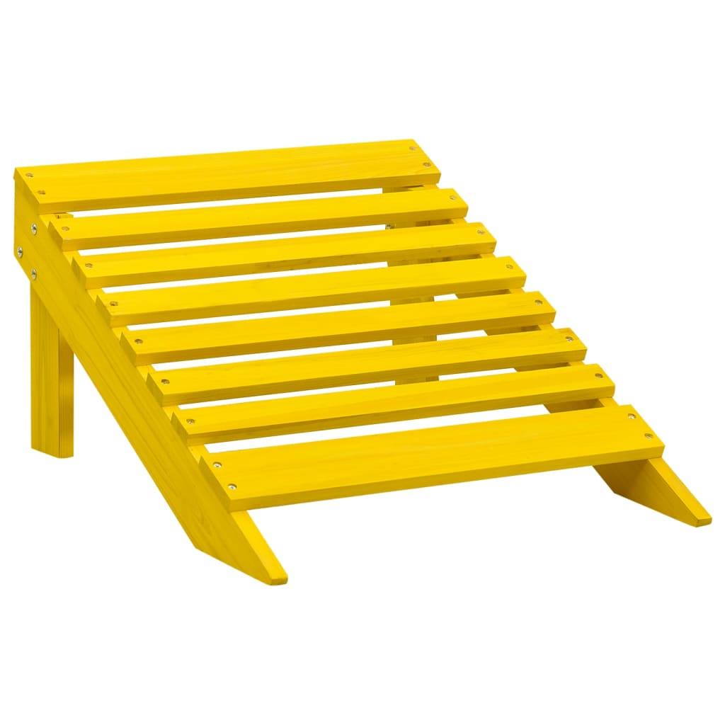 vidaXL Krzesło ogrodowe Adirondack z podnóżkiem, jodłowe, żółte