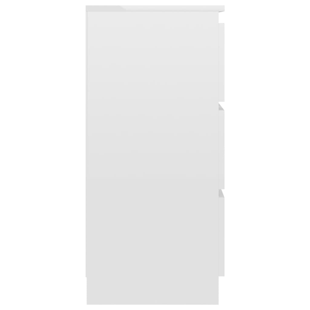 vidaXL Szafka, biała z połyskiem, 60x35x76 cm, materiał drewnopochodny