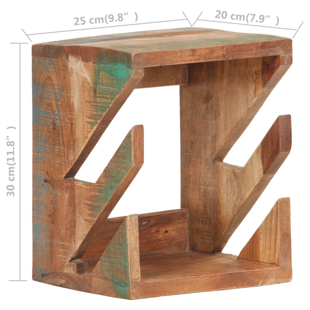 vidaXL Uchwyt ścienny na deskorolki, 25x20x30 cm, drewno z odzysku
