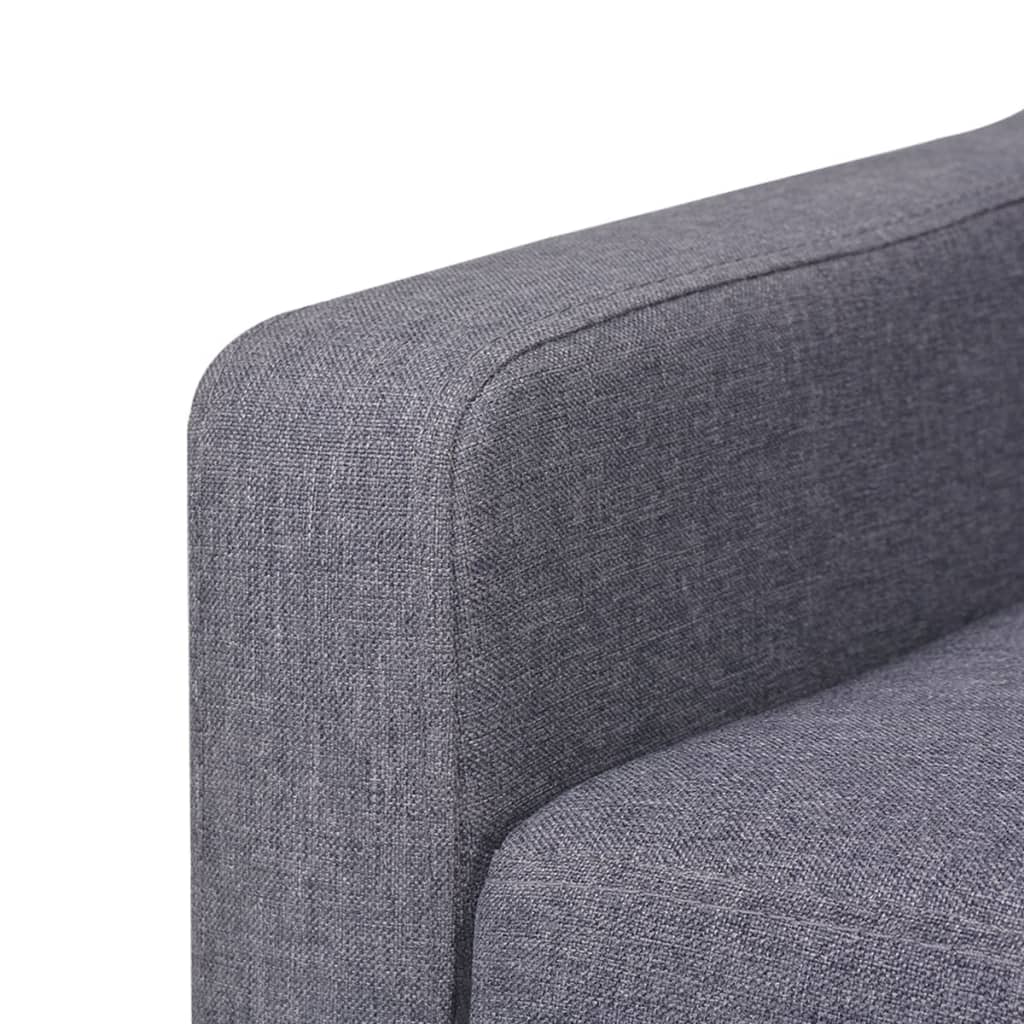 vidaXL 3-osobowa sofa tapicerowana tkaniną, szara