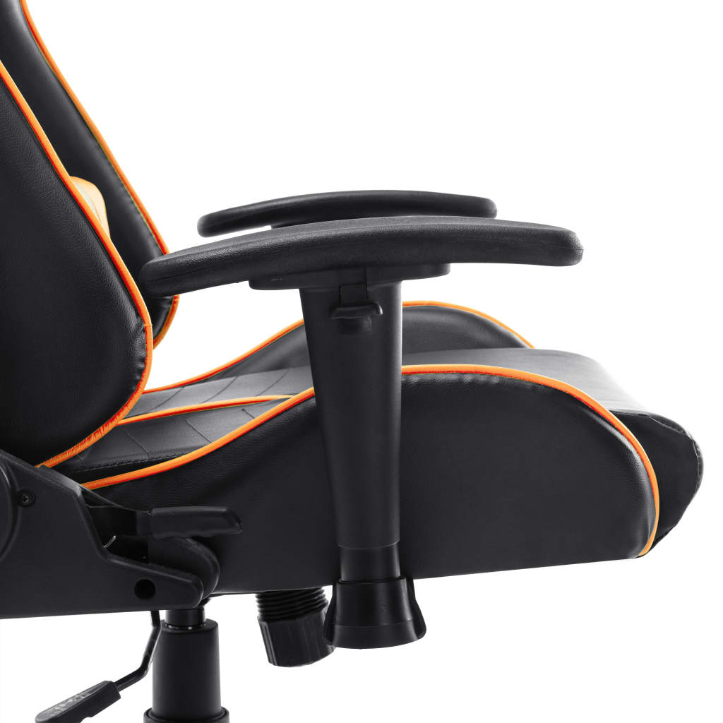 vidaXL Fotel dla gracza, czarno-pomarańczowy, sztuczna skóra