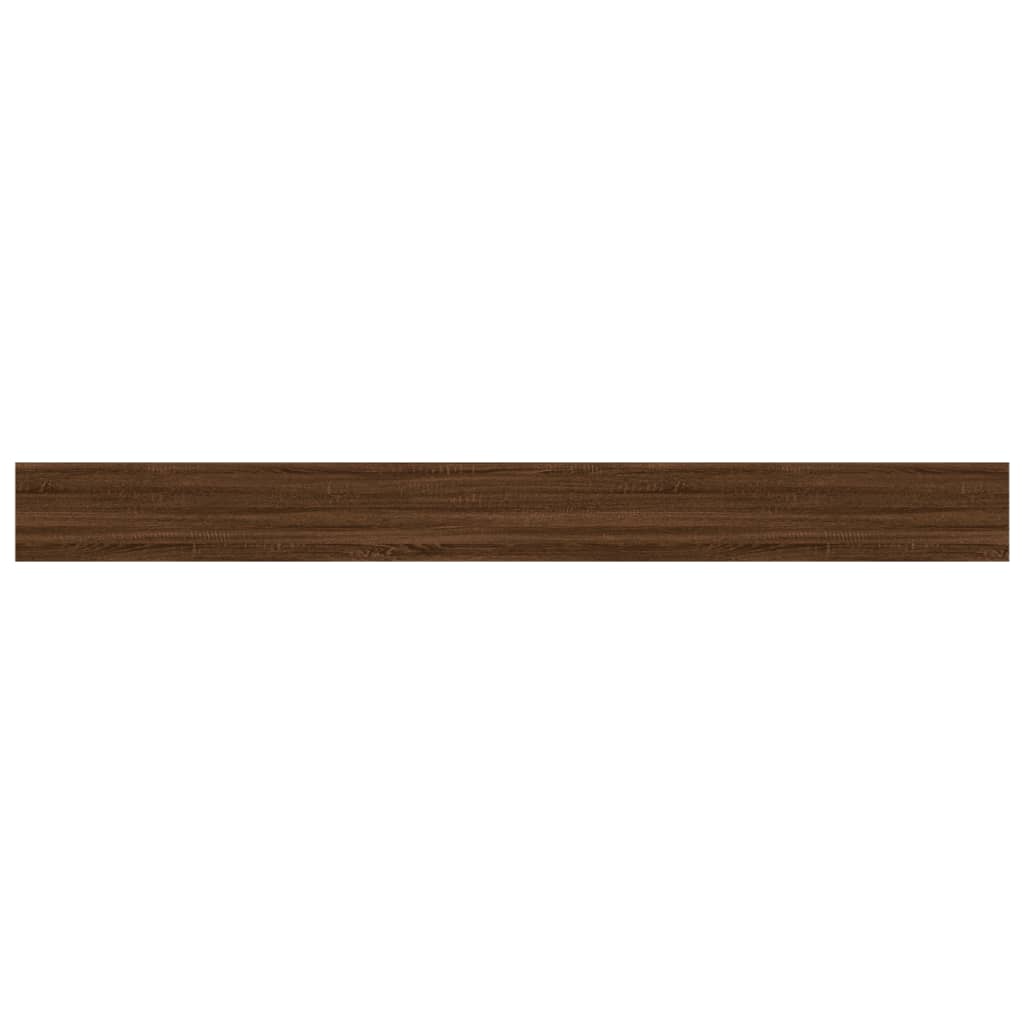 vidaXL Półki ścienne, 4 szt., brązowy dąb, 100x10x1,5 cm