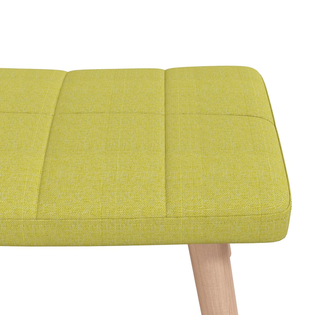 vidaXL Fotel bujany z podnóżkiem, zielony, obity tkaniną