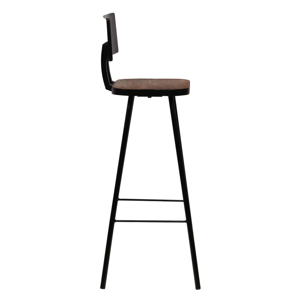 vidaXL Krzesła barowe, 4 szt., lite drewno z odzysku