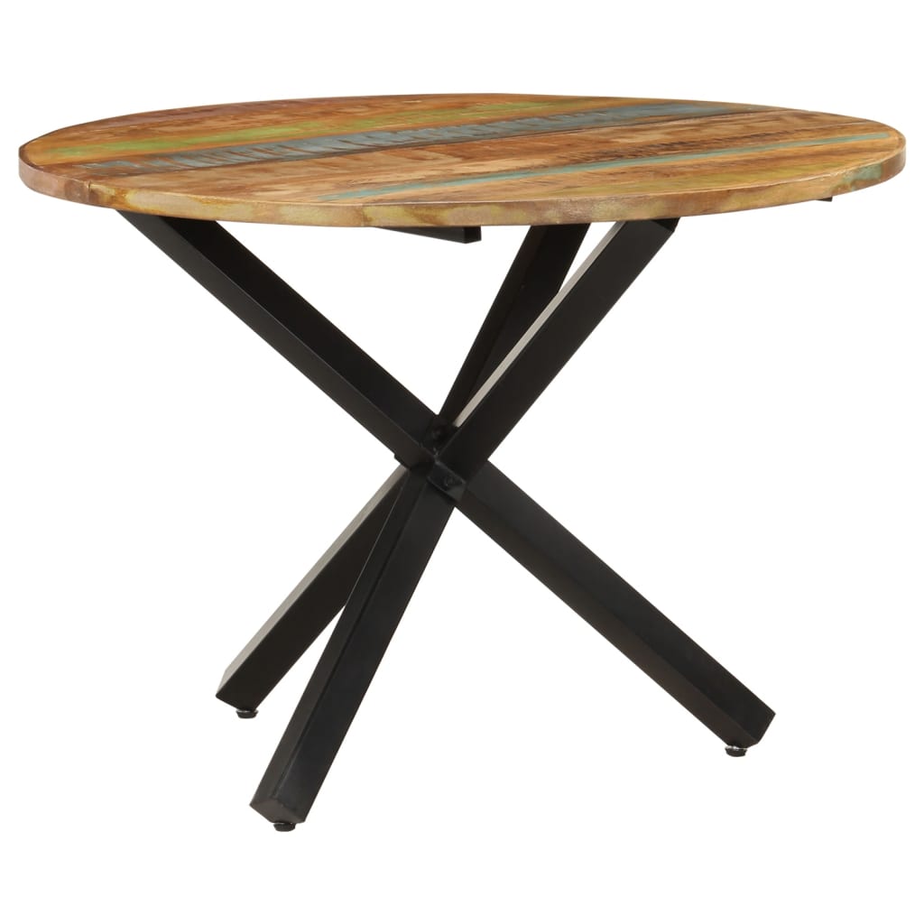 vidaXL Okrągły stół jadalniany, 100x100x75 cm, lite drewno z odzysku